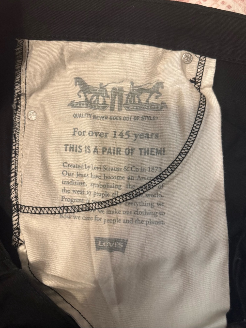 Levi's Black Straight-Leg Jeans - Picture 4 of 8